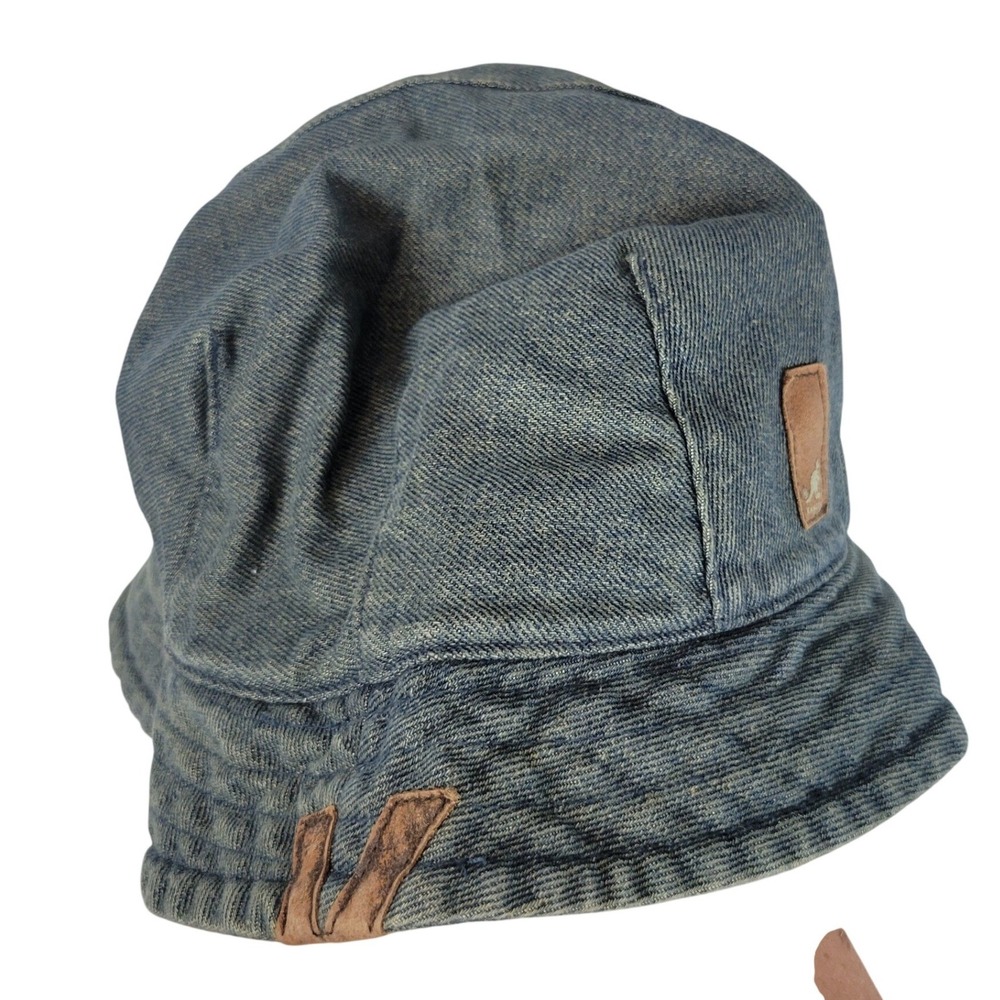 Kangol 100% Cotton Denim Jean Bucket Hat Blue Vintage Size Extra Large
